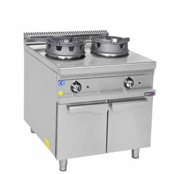 MAYAPAZ M-DWOG 890 Wok Ocak, Gazlı, 2'li, Dolaplı, 800x900x850 mm, 900 Serisi